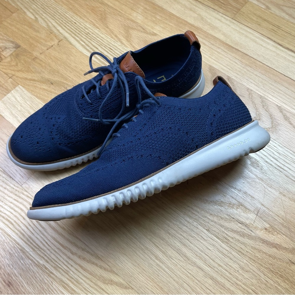 Men’s Cole Haan 2 ZEROGRAND Stitchlite Wingtip Oxford Shoes Blue C27569